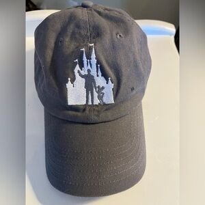 Disney Black Baseball Cap with White Castle Embroidery